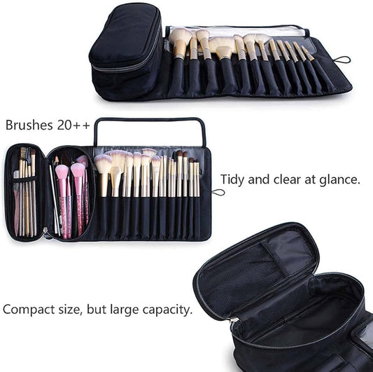Large Pen Pencil Makeup Brushes Case Pouch