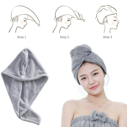 Microfiber Bathing Quick Dry Hair Cap